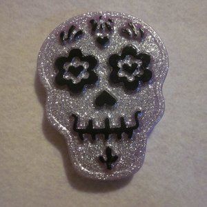 NWOT.  Purple Silver Sugar Skull